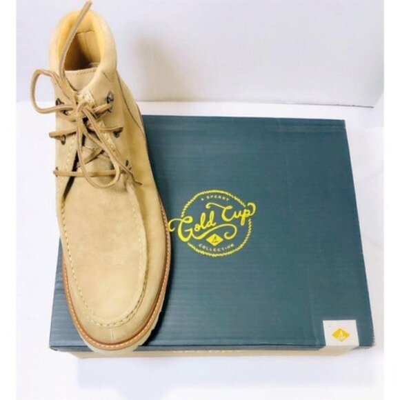 Sperry Mens Tan Suede Windsor Rawhide Lug Chukka Lace Up Boots Sz 11.5 New main image 7